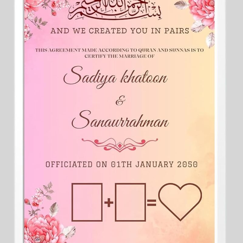 Personalised certificates