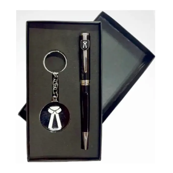 Advocate Set with Dome Keychain Black
