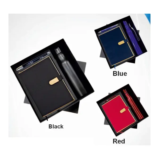 3-in-1 Golden Border Magnet Diary Set