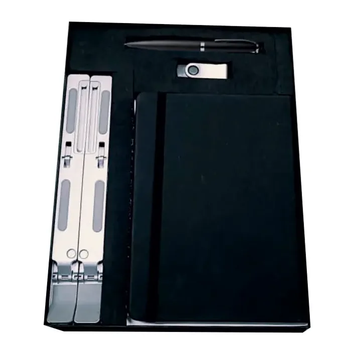 4-in-1 Elastic Diary Pendrive Laptop Stand Pen Set