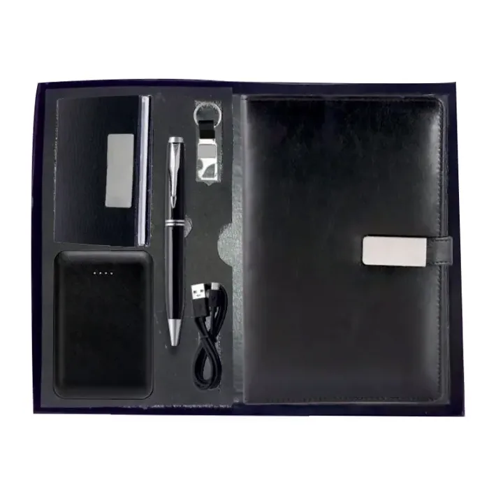 5-in-1 Magnet Diary Cardholder Powerbank Pen Keychain Set