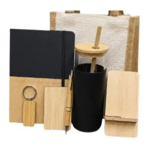 White Jute Bag With Glass